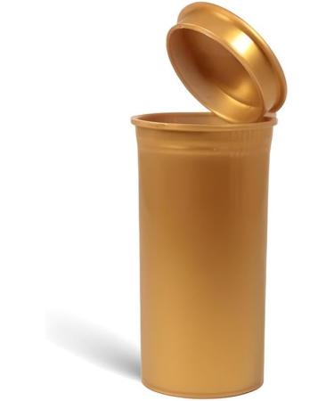 Multi-Use Airtight Pill Bottles - 13 Dram Child Resistant Plastic Pop Top Organizer for Supplements Vitamins & Medicines - 12 Pack Gold Opaque - Buy Online on GoSupps.com