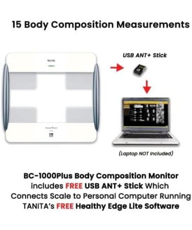 Tanita BC-1000plus White Wireless Body Composition Monitor - ANT+ Radio Technology - Buy Online on GoSupps.com