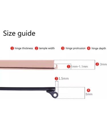 Universal Black Metal Frame Glasses Temples Replacement - 1 Pair Sunglasses Accessories - Buy Online on GoSupps.com