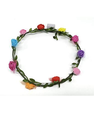 Buy LED Luminous Floral Wreath Bridal Flower Crown - Colorful Flashing Hair Band for Weddings | International Shipping - Buy Online on GoSupps.com