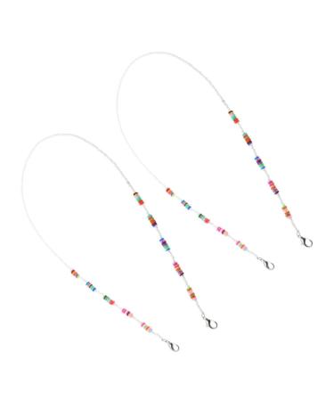 HOMSFOU 2pcs Mask Anti-drop Chain Shot Glasses Multipurpose Child Acrylic Glasses Frame