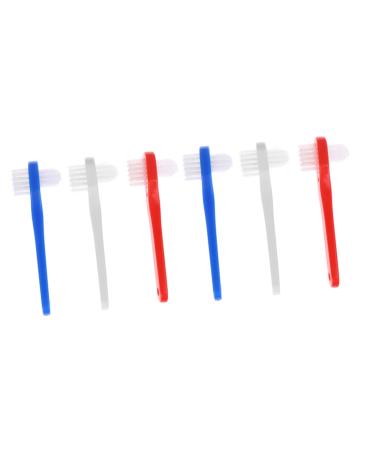 Beaupretty 6 STK toothbrush toothplease false teeth hard prosthesis prosthesis prosthesis cleaning device cleaning accessories mouth cleaner prosthesis brush detergent plastic multi -layer