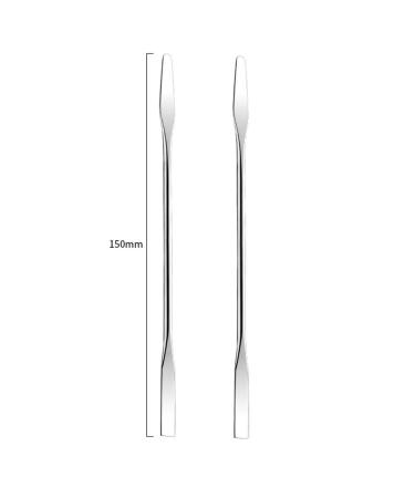 2Pcs Stainless Steel Cosmetic Spatulas - Professional Makeup Mixing Tools - Buy Online on GoSupps.com
