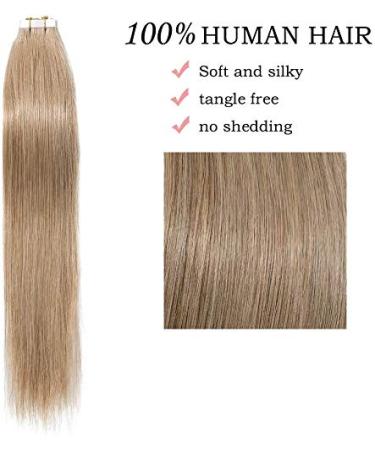 SEGO Tape In Hair Extensions | Remy Real Hair 20 Tress - 12 Honeyblond #27 - Includes 10 Free Tapes - 40g - Buy Online on GoSupps.com