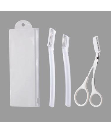 Beginner's Eyebrow Trimmer 3 PCS/Set of Close Range Safety Type Anti Scratch Special Eyebrow Trimmers for Men and Women