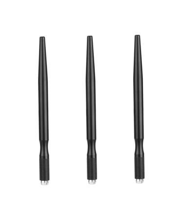 Housoutil Mulitool 3pcs For Handheld Convenient Professional Manual Women Eyebrow Accessory Supplies Alloy Grip Makeup mediumx3pcs Blackx3pcs
