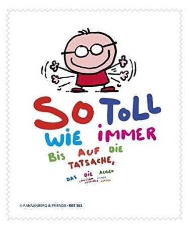 Funny motif glasses cleaning cloth "So great" by Rannenberg & Friends