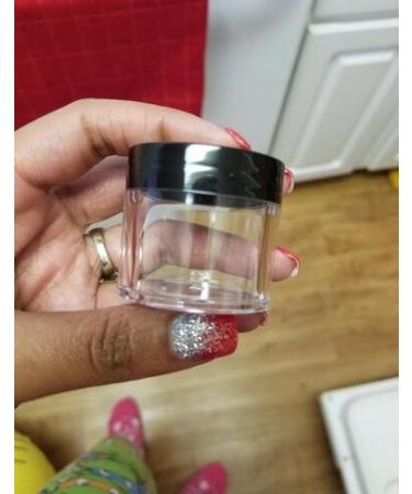 30ml 1oz Refillable Clear Plastic Cosmetic Jars with Screw Cap - Perfect for Makeup Eyeshadow Nail Powder & Lip Scrubs - Bulk Containers - Buy Online on GoSupps.com