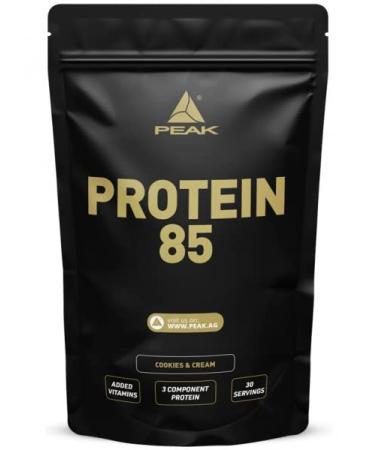 PEAK protein 85-900g taste cookies & cream i 30 portions i powder i multi-component protein i protein source: soy protein casein wheat protein i vitamin additives