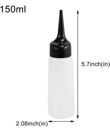 Weduspaty 1 PC Plastic Leakproof Applicator Bottle Salon Hair Cleaning Washing Pot Long Tip Applicator Bottle For Hair Color Applicator Hair Dye(5oz) applicator bottle - Buy Online on GoSupps.com