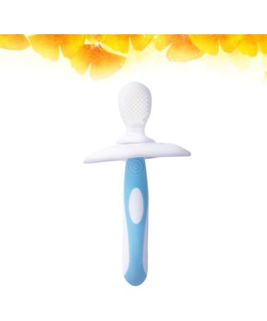 Minkissy Silicone Bristle Children's Toothbrush - Soft Baby Training Brush Set - Blue 1 Pack - Buy Online on GoSupps.com