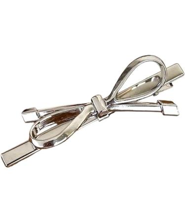 New 2025 Sweet Cool Metal Bow Barrettes Female Hairpin Back Head Low Ponytail Side Duckbilled Clip Hair Accessories Jewelry Fashion Accessories Creative Gift - Buy Online on GoSupps.com