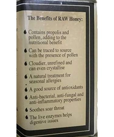 Raw ENGLISH Honey Blossom Clear Direct from Hive 100% Pure Unheated Unprocessed Unpasteurized Unfiltered Honey 350g - Buy Online on GoSupps.com