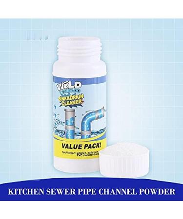 Wild Tornado Powerful Sink & Drain Cleaner High Efficiency - Clog Remover Kitchen Sewer Power Pipe Channel Powder (2 pcs) - Buy Online on GoSupps.com