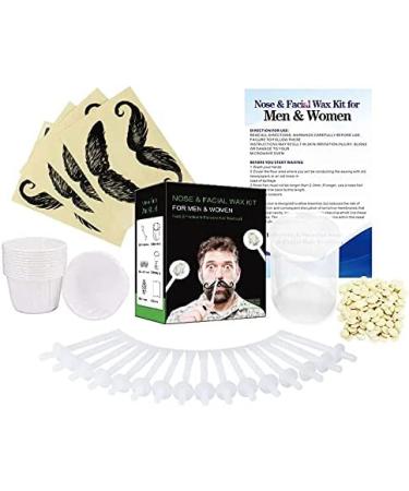 Nose Hair Waxing Kit for Men & Women - 50g/1.67oz Nose Wax with 20 Applicators - Buy Online on GoSupps.com