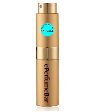 ePerfumeBar Impression of SAUVAGE EDP For Men Replica Version Fragrance Dupes Concentrated Long Lasting Eau de Parfum Spray Refillable Atomizer Bottle 0.34 Fl Oz/10ml