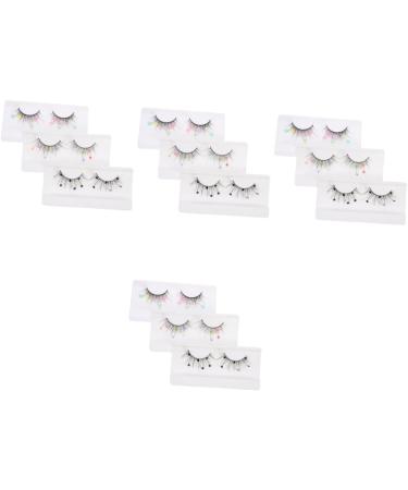 minkissy 12 Pairs Sequin False Eyelashes Natural False Lashes Color Lashes Colored Lashes Pride Outfit Lashes with Color Pride Makeup Colored Eyelashes Miss Cosplay Cosmetic Imitation - Buy Online on GoSupps.com