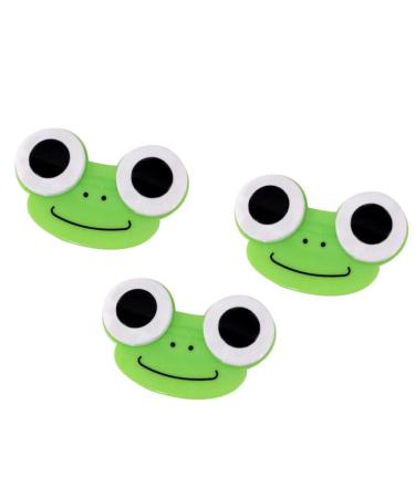 3PCS Contact Lens Case Cartoon Frog Shape Contact Lens Holder Cartoon Animal Lens Box