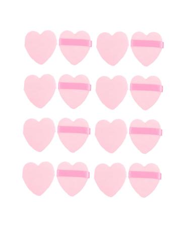 FRCOLOR 50pcs Puff Heart Shaped Makeup Puffs for Setting and Contouring Powder Puff Face Puff for Powder Makeup Pads Foundation Puffs Double Sided Makeup Foundation Sponge Pink