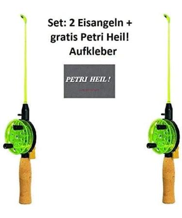 Jenzi Ice Rod Set - 2 Pieces for Ice Fishing + Free Petri Heil! Sticker | International Shipping Available - Buy Online on GoSupps.com