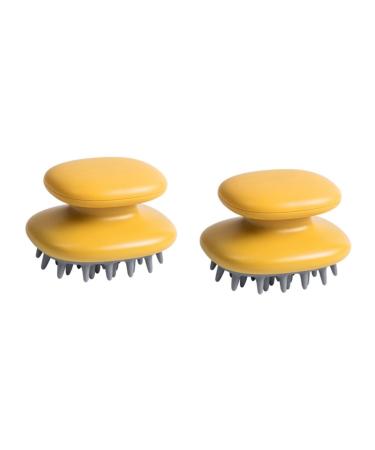 Fomiyes 2st Shampoo massage comb Headbrush silicone scalp massager silicone silicone shampoo round bracket cotton exchange of the protective helmet insert hair bathing brush