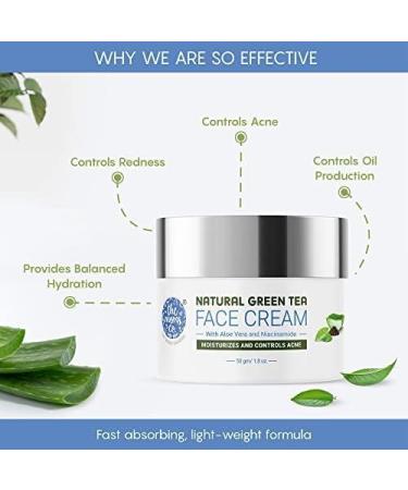 The Moms Co. Natural Green Tea Face Cream l Light Weight l Non-Greasy l Hydration l Controls Acne & Redness l Green Tea l 50 Gms - Buy Online on GoSupps.com