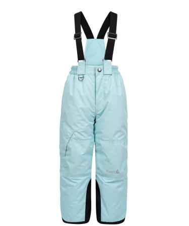 Therm Toddler Snow Pants - Girls & Boys Winter Ski Bibs - Waterproof Insulated Convertible Snowsuit for Kids & Youth 2T Classic Iced Aqua