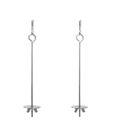 JTKREW 2 Pack Stainless Steel Bird Skewer for Parrots - Holder for Fruit Vegetables and Foraging Toys