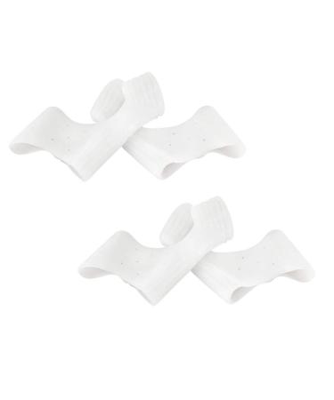 Exceart 2 Pairs turf wrap Toes Hallux Brace bunion spacer bunion cushion pads bunion foot brace Cushion foot protectors for feet separators divider white eversion