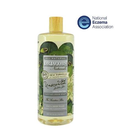 Dr Jacobs Naturals Unscented Pure Castile Soap Gel 32oz (2-Pack) - Organic, Vegan, Multi-Purpose Cleanser for Sensitive Skin - Buy Online on GoSupps.com