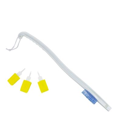 Bathroom Foot Cleaner Shower Foot Brush Finger Cleaner Manual Long Handle With Sponge Including Spare Parts