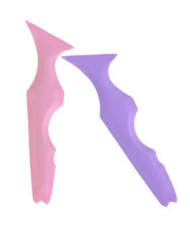 FRCOLOR 2pcs Silicone Beauty Ruler Lip Liner Eye Shadow Marscara Shadow Guide Template Eyelash Tool Face