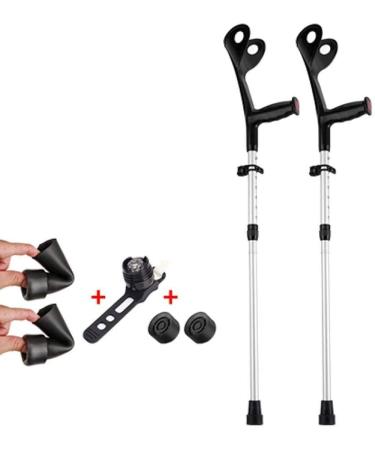 Forearm Crutches Adjustable Forearm Crutches - Lightweight Crutches with Open Cuff - Comfortable Wrist Handle Adjustable Standard and Tall Adults Lightweight Aluminum Lightweight Arm Crutch Journey