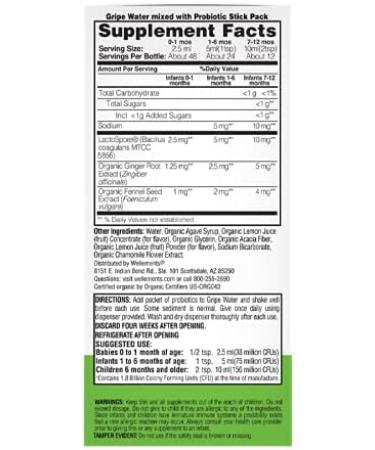 Organic Liquid Probiotic for Babies | 4 fl oz | Eases Stomach Discomfort | Digestive & Immune Support | Free from Dyes, Parabens, Preservatives - Buy Online on GoSupps.com