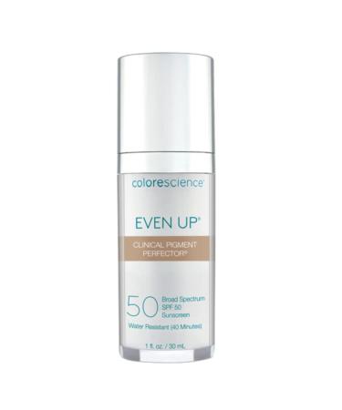 Colorescience Even Up Clinical Pigment Perfector  Water Resistant  Mineral Facial Sunscreen & Primer  Broad Spectrum 50 SPF UV Skin Protection  1 Fl Oz