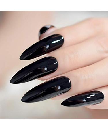 YIMART 500pcs Stiletto False Nails - Clear Long Almond Full Cover Nail Tips for Salon & Nail Art - Buy Online on GoSupps.com