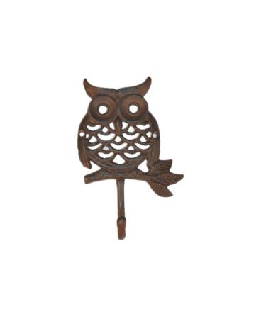 Alipis Wall Hanging Hooks Wall Hook Towel Hanger Owl Shape Hook Cast Iron Hook Coat Hook Wrought Iron medium As Shown
