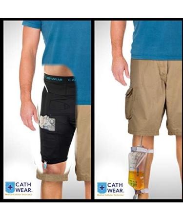 Cathwear Catheter Leg Bag Underwear | Medicare Approved Holder for Men & Women | Fits Foley Nephrostomy Suprapubic Biliary Catheters | 600ml Capacity | Black | Large (1 Pair - Buy Online on GoSupps.com
