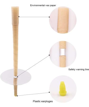 10 Pcs Natural Beeswax Ear Candles for Ear Wax Removal with Protective Disks - Buy Online on GoSupps.com