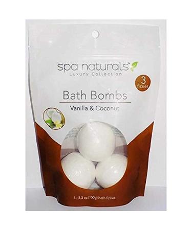 Vanilla and Coconut Bath Bombs 3 Pack Wondertrail