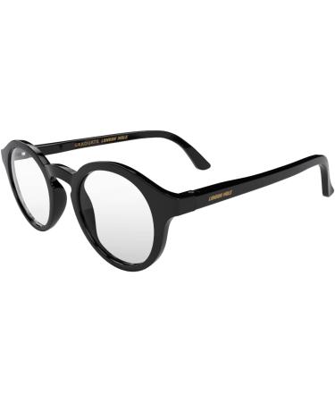 London Mole Glasses | Stylish Graduate Round Reading Glasses for Men & Women | Unisex Black Glossy 1.5x with Spring Hinges - Buy Online on GoSupps.com