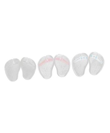 FRCOLOR 3 Pairs Gel Slipper Pads Metatarsal Foot Pad Metatarsal Insoles Gel Pads for Sandal High Heel Relief Insoles High Heel Insoles Thong Sandal Toe Metatarsalgia Pads Non-Slip Cushion
