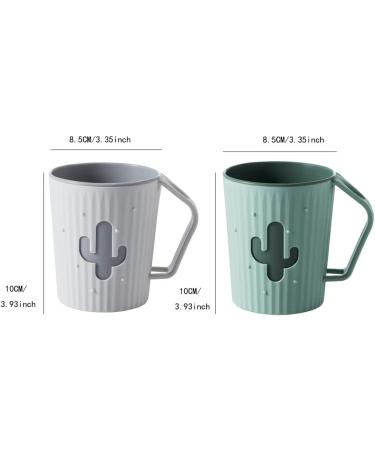 Awhale 2pcs Large Capacity 360ML Bathroom Mouthwash Cup Set in Green & Grey - Buy Online on GoSupps.com