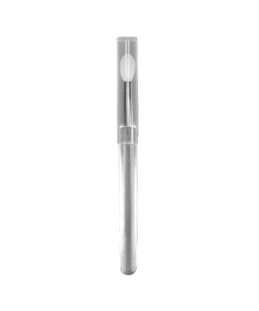 Lip Brush Silicone Reusable Lip Balm Double Sided Mini Lipstick Applicator Brushes for Lipstick Lip Glaze Eye Shadow ABS Tube Transparent