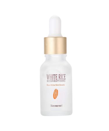 Facial Serum Essence White Rice Skin Care Deep Moisturizing High Hydrating Skin Nourish Face Dark Spot Correction Liquid Anti-Aging Firming Smooth Skin 15ml