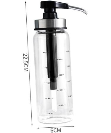 KICHOUSE Clear Container Liquid Condiment Dispenser Honey Dispenser Large Syrup Pump Bottle Jam Container Syrup Server Kitchen Cabinet Empty Glass Oil Container Press Mouth Stainless Steel - Buy Online on GoSupps.com