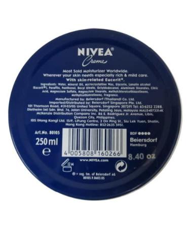 NIVEA Cream 250ml (8.4oz) Wholesale Price - Unscented Moisturizer 8.4 Ounce - Buy Online on GoSupps.com