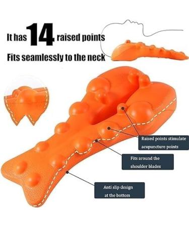 Trapezius Stretcher & Trigger Point Massager - Neck & Shoulder Relaxation Cushion (Orange) - Buy Online on GoSupps.com