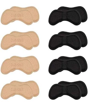 Demarkt 4 Pairs Sponge Heel Pads - Self-Adhesive Foot Care Cushions & Insoles for Comfort (Black & Flesh Color) - International Shipping Available - Buy Online on GoSupps.com