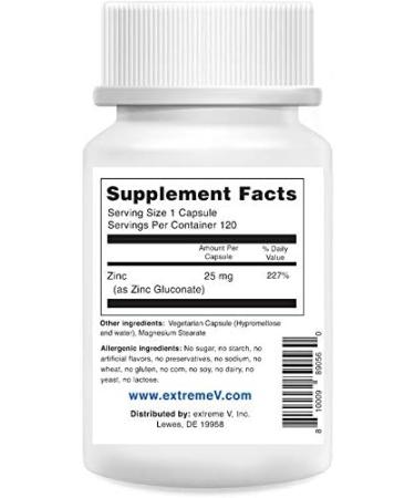 Gluzin 25MG OTC Zinc Capsules - Pharmaceutical Grade, High Absorption, Vegetarian Formula for Kids - Buy Online on GoSupps.com
